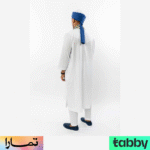 على الله ابيض منقوش فاخر